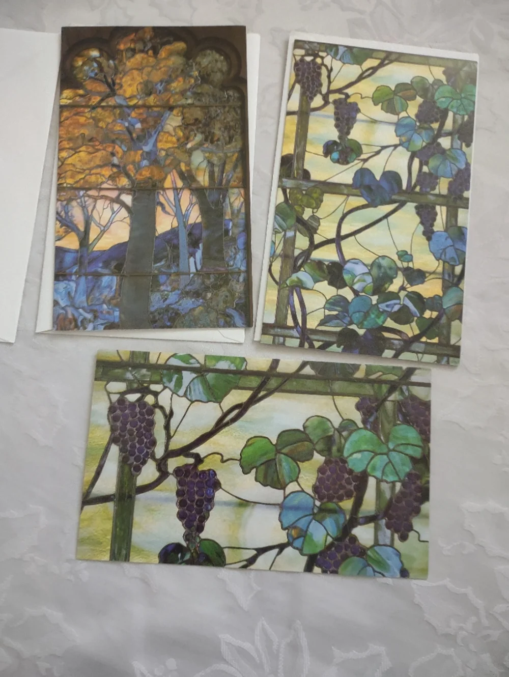Tiffany Studios Stained Glass Art Greeting Cards